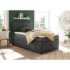 BOXSPRINGBED 120 cm x 200 cm, antraciet