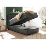 BOXSPRINGBED 120 cm x 200 cm, antraciet thumbnail 4