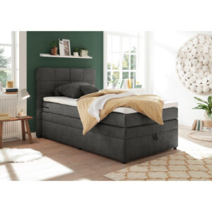 BOXSPRINGBED 120 cm x 200 cm, antraciet