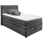 BOXSPRINGBED 120 cm x 200 cm, antraciet thumbnail 5