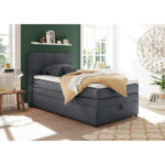 BOXSPRINGBED 120 cm x 200 cm, antraciet thumbnail 1