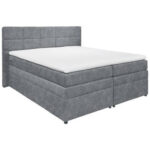 BOXSPRINGBED 180 cm x 200 cm, textiel antraciet thumbnail 2