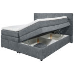 BOXSPRINGBED 180 cm x 200 cm, textiel antraciet thumbnail 3