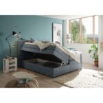 BOXSPRINGBED 180 cm x 200 cm, textiel antraciet thumbnail 6
