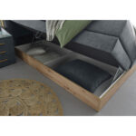 POSTELJA BOXSPRING 180 cm   x 200 cm  , les, tekstil, leseni material antracit thumbnail 7