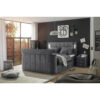 BOXSPRINGBED 180 cm x 200 cm, textiel, houtmateriaal antraciet