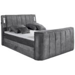 BOXSPRINGBED 180 cm x 200 cm, textiel, houtmateriaal antraciet thumbnail 3