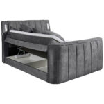BOXSPRINGBED 180 cm x 200 cm, textiel, houtmateriaal antraciet thumbnail 4
