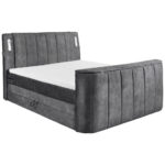 BOXSPRINGBED 180 cm x 200 cm, textiel, houtmateriaal antraciet thumbnail 6