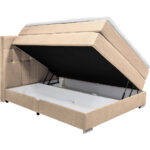 BOXSPRINGBED 140 cm x 200 cm, wit textiel thumbnail 2