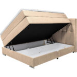 BOXSPRINGBED 140 cm x 200 cm, wit textiel thumbnail 3