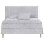 BOXSPRINGBED 160 cm x 200 cm, lichtgrijs textiel thumbnail 2