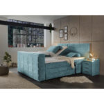 BOXSPRINGBED 180 cm x 200 cm, kerosinekleurig textiel thumbnail 2