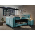 BOXSPRINGBED 180 cm x 200 cm, kerosinekleurig textiel thumbnail 6