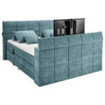 BOXSPRINGBED 180 cm x 200 cm, kerosinekleurig textiel thumbnail 5