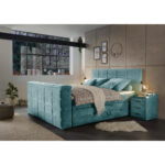 BOXSPRINGBED 180 cm x 200 cm, kerosinekleurig textiel thumbnail 2