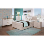 BOXSPRINGBED 140 cm x 200 cm, wit textiel thumbnail 2