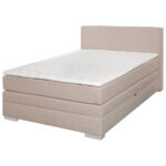 BOXSPRINGBED 140 cm x 200 cm, wit textiel thumbnail 1