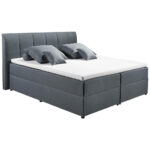 BOXSPRINGBED 180 cm x 200 cm, textiel antraciet thumbnail 2