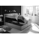BOXSPRINGBED 180 cm x 200 cm, textiel antraciet thumbnail 5