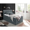 BOXSPRINGBED 120 cm x 200 cm, textiel antraciet
