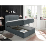 BOXSPRINGBED 120 cm x 200 cm, textiel antraciet thumbnail 2