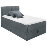 BOXSPRINGBED 120 cm x 200 cm, textiel antraciet thumbnail 3