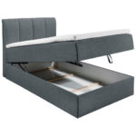 BOXSPRINGBED 120 cm x 200 cm, textiel antraciet thumbnail 4