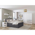 BOXSPRINGBED 120 cm x 200 cm, textiel antraciet thumbnail 3