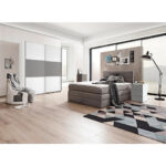 BOXSPRINGBED 120 cm x 200 cm, textiel antraciet thumbnail 4