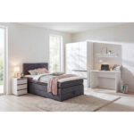 BOXSPRINGBED 120 cm x 200 cm, textiel antraciet thumbnail 5