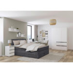 BOXSPRINGBED 120 cm x 200 cm, textiel antraciet thumbnail 6
