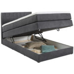 BOXSPRINGBED 120 cm x 200 cm, textiel antraciet thumbnail 7
