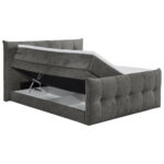 BOXSPRINGBED 180 cm x 200 cm, textiel antraciet thumbnail 3