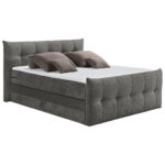 BOXSPRINGBED 180 cm x 200 cm, textiel antraciet thumbnail 4