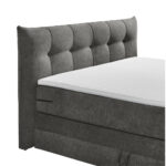 BOXSPRINGBED 180 cm x 200 cm, textiel antraciet thumbnail 5