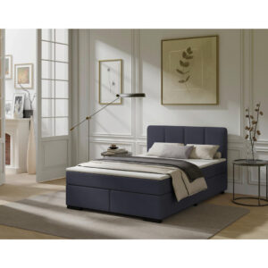 BOXSPRINGBED 120 cm x 200 cm, karton, textiel, antraciet hout