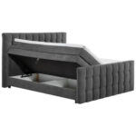 BOXSPRINGBED 180 cm x 200 cm, textiel, houtmateriaal antraciet thumbnail 4