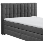 BOXSPRINGBED 180 cm x 200 cm, textiel, houtmateriaal antraciet thumbnail 5