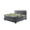 BOXSPRINGBED 180 cm x 200 cm, textiel, houtmateriaal antraciet