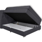 BOXSPRINGBED 140 cm x 200 cm, zwart textiel thumbnail 2