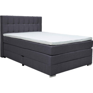 BOXSPRINGBED 140 cm x 200 cm, zwart textiel