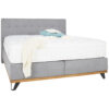 BEDBOXSPRING x, textiel, materiaal hout grijs