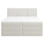 BOXSPRING BED 180 cm x 200 cm, textiel, houtmateriaal, wit hout thumbnail 4