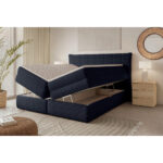 BOXSPRINGBED 180 cm x 200 cm, zwart textiel thumbnail 2