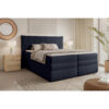 BOXSPRINGBED 180 cm x 200 cm, zwart textiel