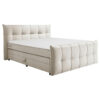 BOXSPRINGBED 180 cm x 200 cm, textiel, houtmateriaal, crèmekleur