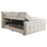 BOXSPRINGBED 180 cm x 200 cm, textiel, houtmateriaal, crèmekleur thumbnail 4