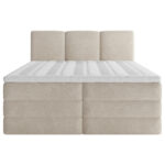 BOXSPRINGBED 160 cm x 200 cm, hout, textiel, crèmekleurig houtmateriaal thumbnail 3