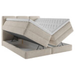 BOXSPRINGBED 160 cm x 200 cm, hout, textiel, crèmekleurig houtmateriaal thumbnail 5